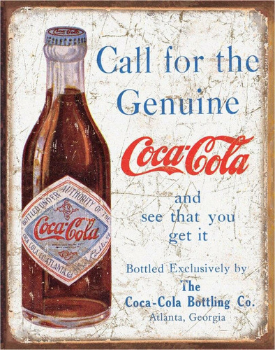 Desperate Enterprises Coca-cola Call For The Genuine Tin Si.