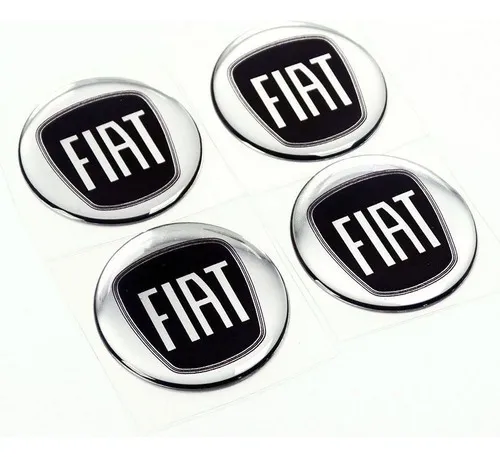 Kit de adhesivos para diseño de logotipo de piano, resina, 55 mm, de Fiat, color negro