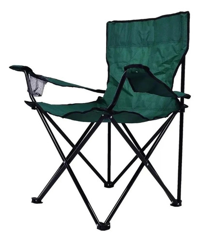 2un Cadeira Dobrável Apoio Camping Pesca Verde Bolsa - Verde