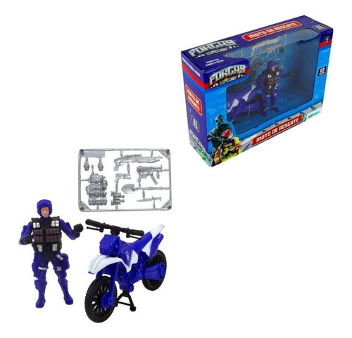 Kit Moto Infantil De Resgate 3 Pecas Etitoys Colorido Bq-041