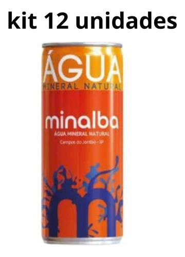 Água Minalba Lata 310ml Com Gás - Com 12 Unidades