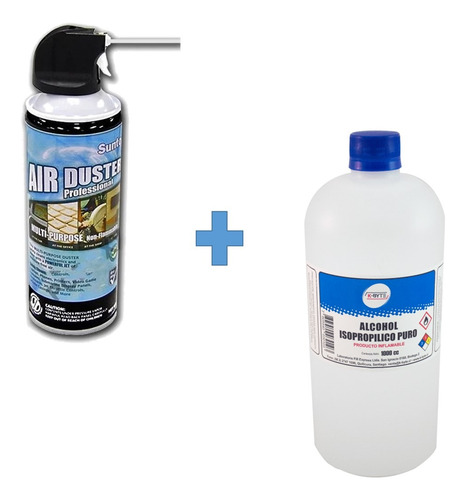 Aire Comprimido 400ml Sunto + Alcohol Isopropilico 1 Litro