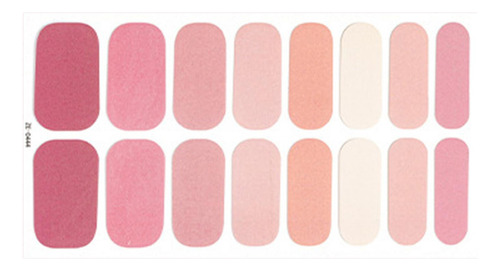16 Adhesivos Para Uñas, Tiras De Uñas De Gel, Estilo F