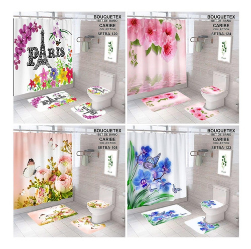 Imagen 5 de 8 de Set De Juego De Baño 3d Con Alfombra....