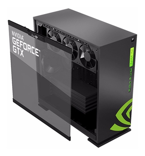 Gabinete Gamer In Win 303 Nvidia Edition Led Vidrio Templado Color Negro
