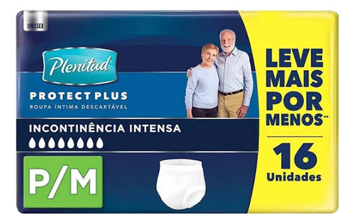 Fralda Geriátrica Plenitud Active Plus Mega P/m 16 Unidades
