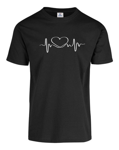 Playera Ritmo Cardiaco 100% Algodón Vinil  Hombre M215c