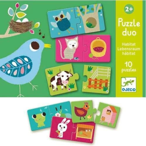 Puzzle Duo - 10 Puzzles - Djeco - Adeleste