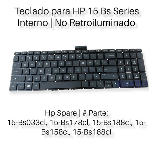 Teclado Nuevo Para Laptop Hp 15-bs Series