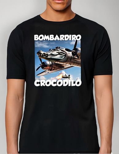 Remera Unisex Bombardiro Cocodrilo Meme Tralalero Algodón