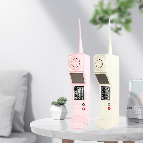 Modelo De Teléfono Móvil Retro Vintage Hierro Decoración