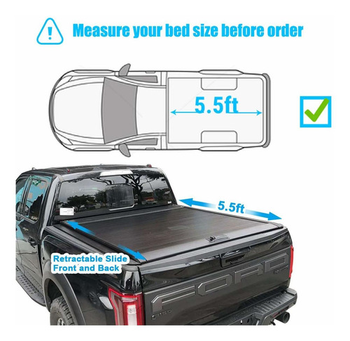 Istunt Cubierta Aluminio Retractil Enrollable Para Cama