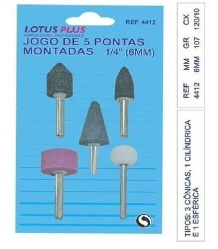 Jogo Com 5 Pontas Montadas Haste De 1/4   Lotus 4412