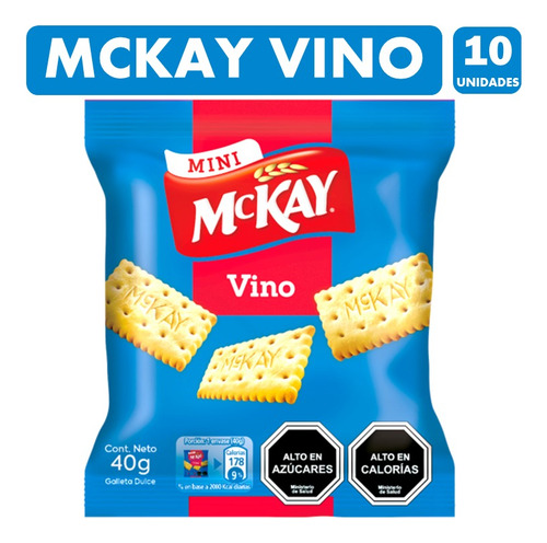Galletas Mini De Vino Mckay- Para Colación  (pack Con 10uni)