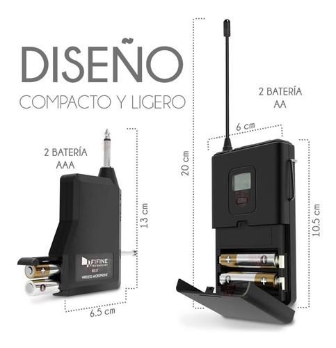 Imagen 4 de 7 de Microfono Inalambrico Con Auriculares De Diadema Altavoz