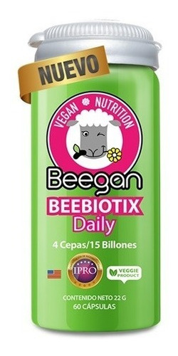 Beebiotix Daily 4 Cepas (60 Cápsulas Vegetales) Beegan Sabor Sin sabor