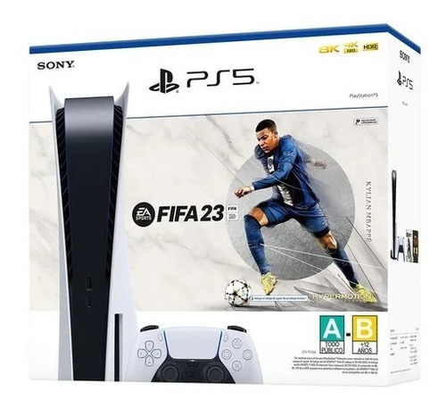 Sony Playstation 5 Digital 825gb Fifa 23 Blanco Y Negro 