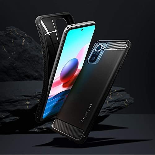 Imagen 3 de 8 de Funda Spigen Rugged Armor Para Redmi Note 10/note 10s Negra