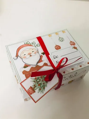Caixa Lembrancinha De Natal Para 6 Bombons Kit 4 Unidades Caixa Lembrancinha De Natal Para 6 Bombons Kit 4 Unidades