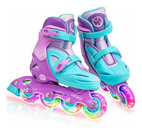 Locavun Adjustable Light Up Inline Skates For Kids, Better P