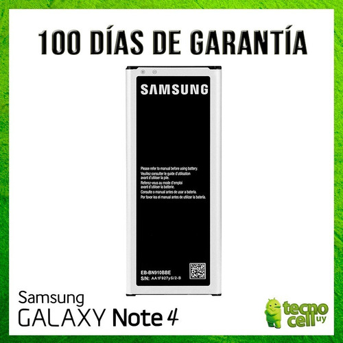 Bateria Samsung Note 4 Eb-bn910 Original ® Tecnocell Uy