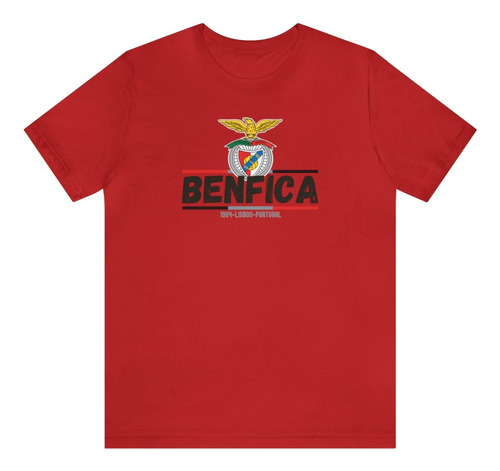 Remeras Algodon Peinado Benfica De Portugal Casual 