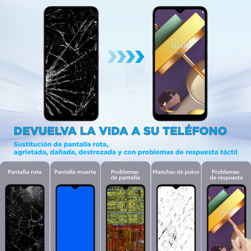 AYAKE Pantalla Para Zte Blade A52 Marco Táctil Lcd Display Negro