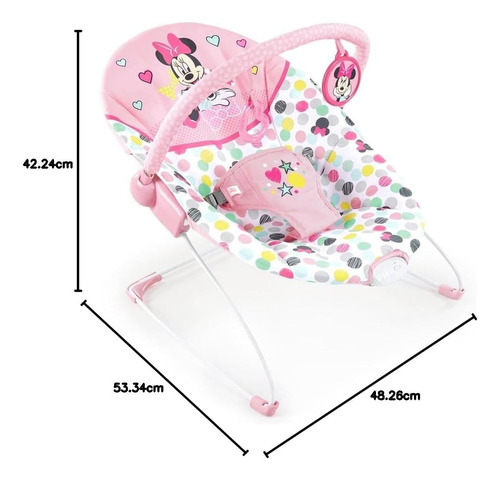 Bouncer Para Bebe Disney Baby Minnie Mouse Rosa Lunares