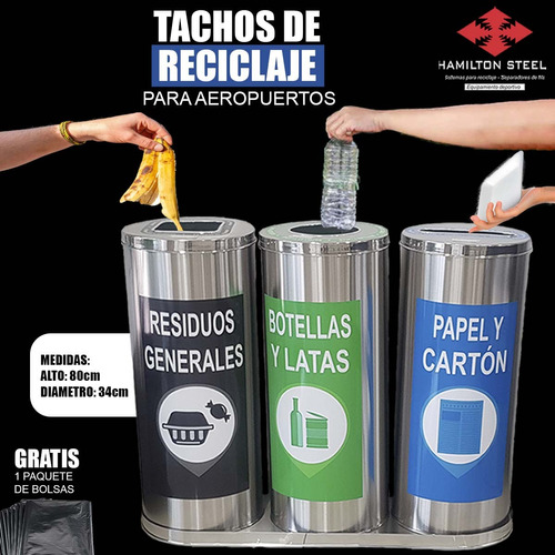 Tachos Circulares De Reciclaje Para Aeropuertos Peru