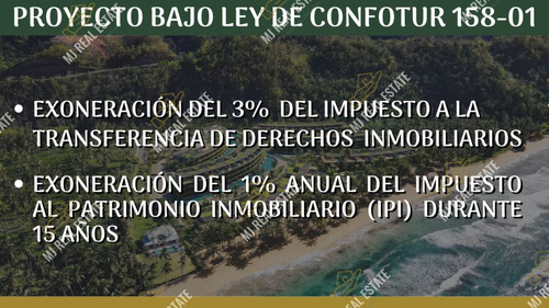Apartamentos Amueblados En Las Terrenas, Con 2 Habitaciones En Primera Linea De Playa