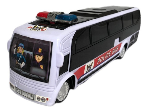 Micro Autobús De La Policía A Pilas 25 Cm .. En Magimundo !!