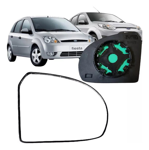 Imagen 1 de 7 de Vidrio Espejo Para Ford Fiesta 2003 A 2012 Y Ka 08 Al 15 Der