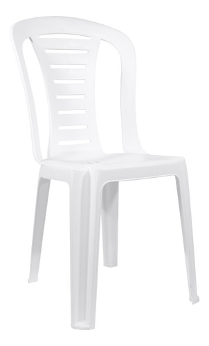 Silla Plástica 10 Apilable Reforzada Blanco Reina Quality Ct