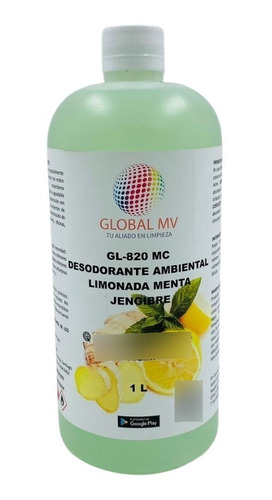 Desodorante Ambiental Concentrado Limonada Menta Jengibre 1l
