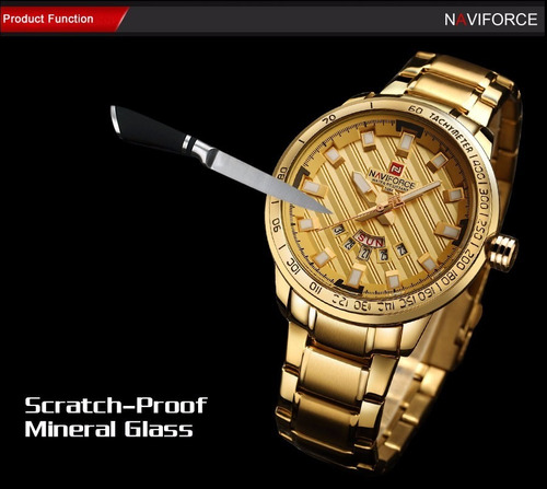 Relogio Militar Original Naviforce 9090 Prova D'agua Homens