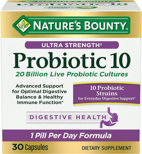 Probiotico Ultrafuerte 10 Respiratoria Digestiva 30 Capsulas