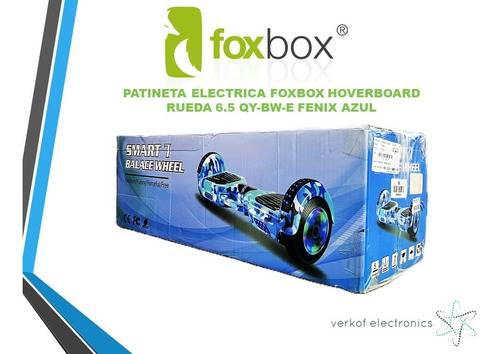 Patineta Electrica Foxbox Hoverboard Rueda 6.5 Qy-bw-e Azul Azul (Reacondicionado)