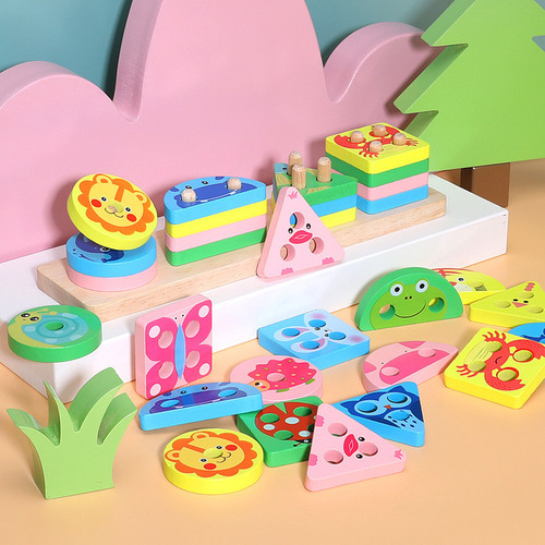 Juguete De Rompecabezas A Juego Con Forma De Animal Geométri