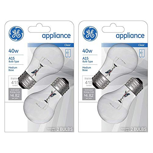 Wef, (4-pack) Appliance Clear Light 40w, A15 Bulb Type,...