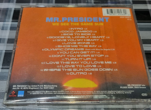 Mr President - We See The Same Sun - Coco Jamboo - Cd (Usado)
