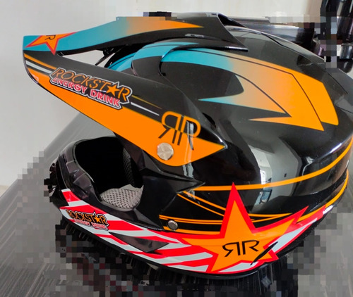 Casco Motocross Rockstar Energy Drink Talla Chico