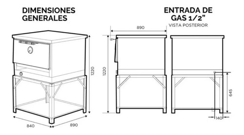Imagen 7 de 9 de Horno Pizzero 12 Moldes Sol Real El Gauchito Acero