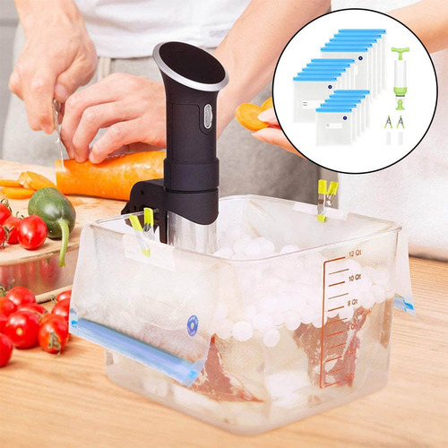 Para 3 Sacos De Tamanho Sous Vide Com 1 Bomba Manual De