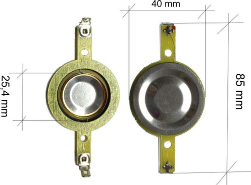 Imagen 2 de 6 de Repuesto Bobina Reparación Tweeter Bala Tipo Tw18