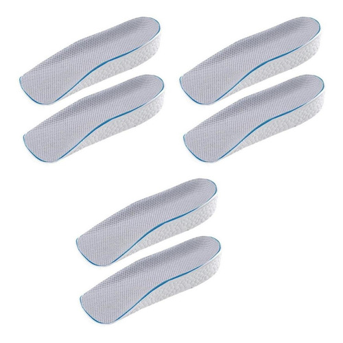 Plantillas De Estatura Unisex, Mxtsy-003, 3 Pares, Alto 2.5c Color Gris/blanco