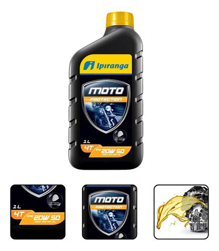 Oleo Motor Moto Ipiranga 20w50 Mineral Yamaha Ys 250 Fazer