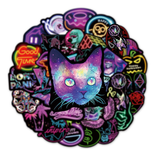 - Pegatinas De Graffiti Con Luz De Neón For Niños Calcomanía