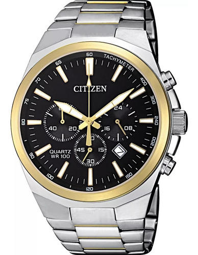 Reloj Hombre Citizen An8174 Crono Acero Wr 100 Promo