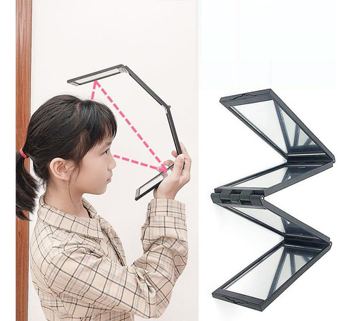 Li Mini Espejo Plegable De 360 Grados For Cortar El Pelo