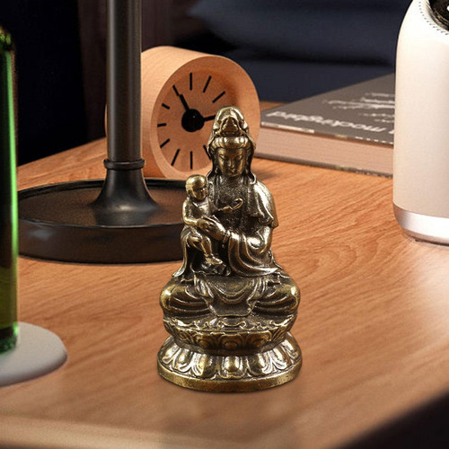 Estatua Budista De Avalokitesvara Con Un Niño, De , Estatua